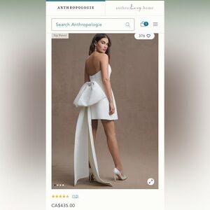 Sachin & Babi strapless back- bow mini dress